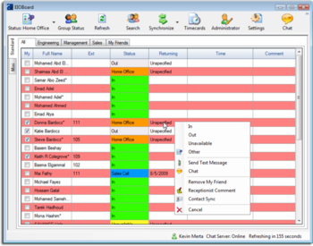 EIOBoard In Out Board screenshot