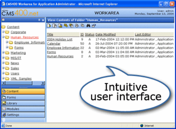 Ektron CMS400.NET screenshot