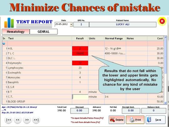 eLab Clinical Labs Software screenshot