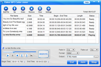 Elaker MP3 Cutter Joiner screenshot