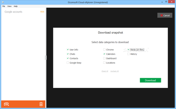 Elcomsoft Cloud eXplorer screenshot 2