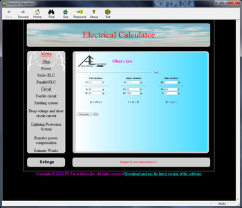 Electrical Calculator screenshot