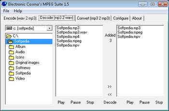 Electronic Cosmo's MPEG Suite screenshot 2