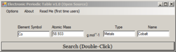 Electronic Periodic Table screenshot