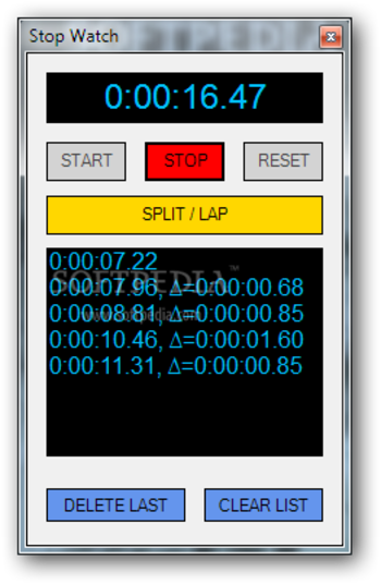 Electronics 2000 Stop Watch screenshot 2