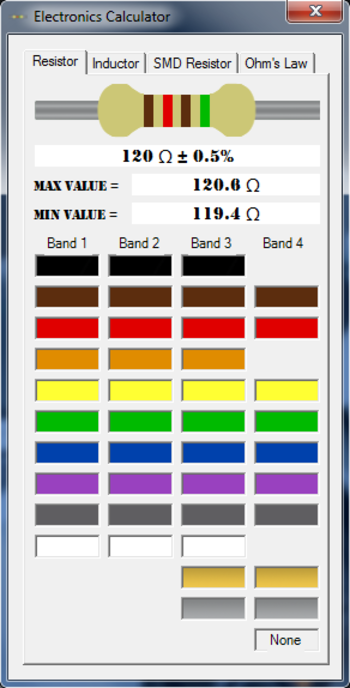 Electronics Calculator screenshot