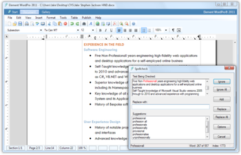 Element WordPro 2011 screenshot