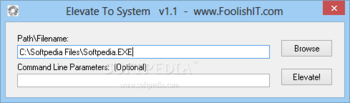 Elevate To System screenshot