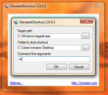 ElevatedShortcut screenshot 2