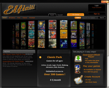 Elfiniti Games Player screenshot