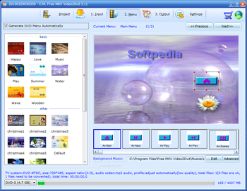 E.M. Free MKV Video2Dvd screenshot 8