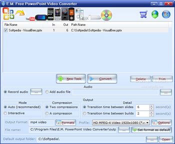 E.M. Free PowerPoint Video Converter screenshot 3