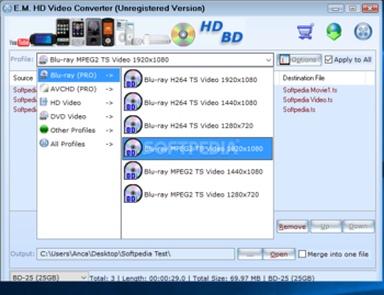 E.M. HD Video Converter screenshot 2