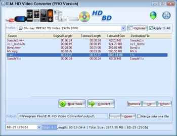 E.M. HD Video Converter screenshot 2