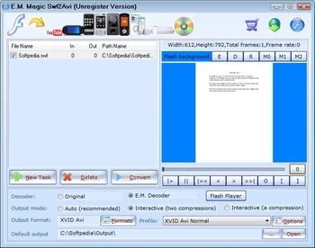 E.M. Magic Swf2Avi screenshot