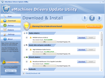 eMachines Drivers Update Utility screenshot 2