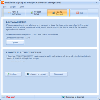 eMachines Laptop to Hotspot Converter screenshot 3