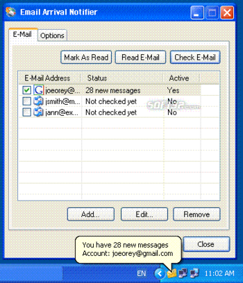 Email Arrival Notifier screenshot 3