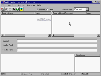 Email caster screenshot