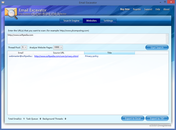 Email Excavator screenshot 2