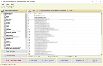 Email Extractor Outlook screenshot