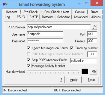 Email Forwarding System (formerly EFS Standard) screenshot