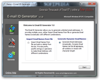 Email ID Generator screenshot