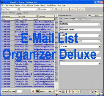 EMail List Organizer Deluxe screenshot 2