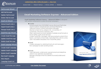 Email Marketing Software Express Advanced Edition screenshot