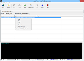 Email, Phone and Fax Extractor screenshot 2