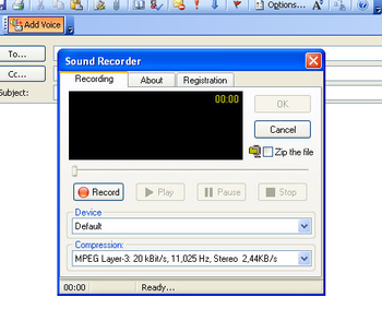 Email plus Voice for Microsoft Outlook screenshot
