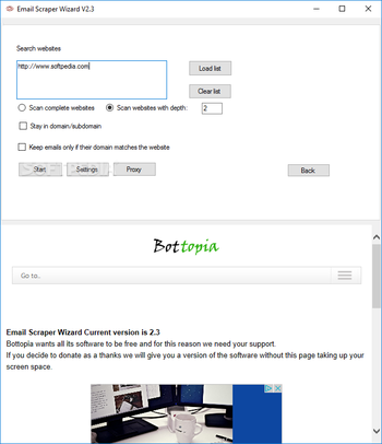 Email Scraper Wizard screenshot 2