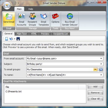 Email Sender Deluxe screenshot