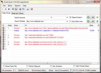 Email Spider screenshot