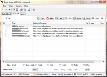 Email Spider screenshot 2