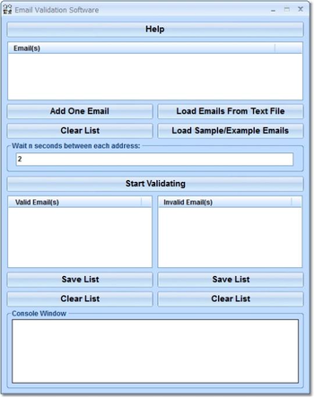 Email Validation Software screenshot