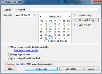 Email2Task screenshot