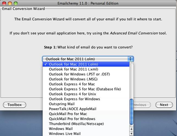 Emailchemy for Windows screenshot