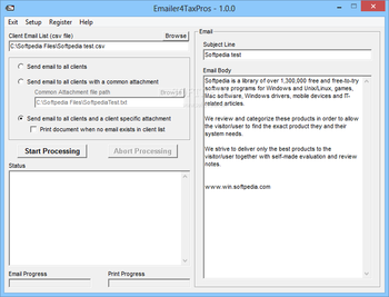 Emailer4TaxPros screenshot