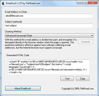 EmailLock screenshot