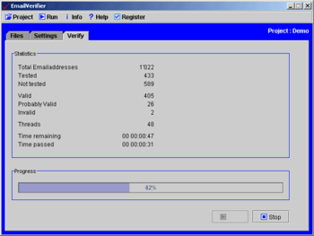 EmailVerifier screenshot