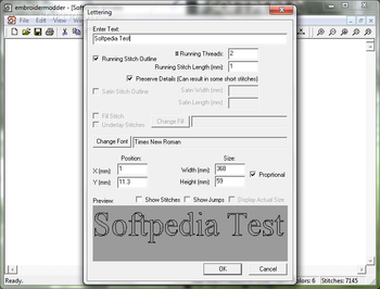 Embroidermodder screenshot 3