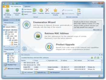 EMCO MAC Address Scanner screenshot