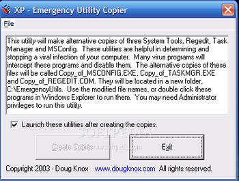Emergency Utility Copier screenshot