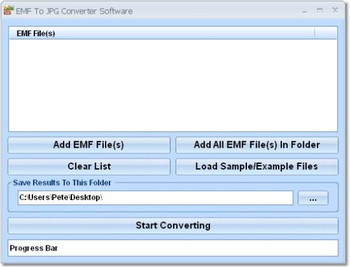 EMF To JPG Converter Software screenshot
