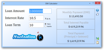 EMI Calculator screenshot