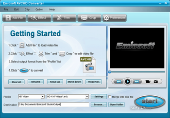 Emicsoft AVCHD Converter screenshot 2