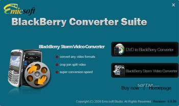 Emicsoft BlackBerry Converter Suite screenshot 2