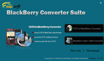 Emicsoft BlackBerry Converter Suite screenshot 3