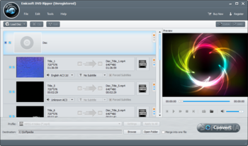 Emicsoft DVD Ripper screenshot